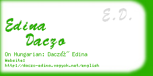edina daczo business card